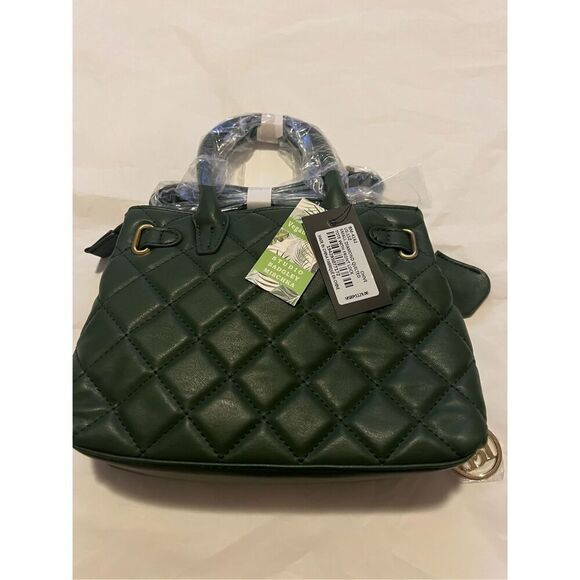 NWT Badgley Mischka blue vegan leather crossbody bag with gold hardware - Picture 1 of 4